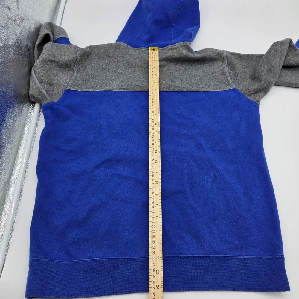 Nike NFL New England Patriots Pat Patriot Hoodie Blue Grey Mens Large Colorblock